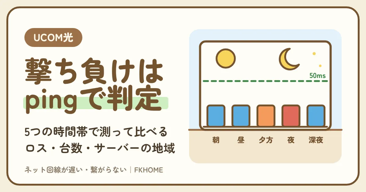 UCOM光 レジデンスでFPSができない・つながらない?撃ち負けを数字で切り分ける回線の選び方